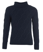 Barbour Burn Roll Neck Navy