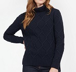 Barbour Burn Roll Neck Navy