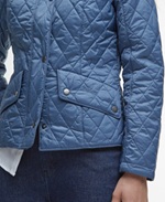 Barbour Ladies Flyweight Cavalry Quilt - blue stone