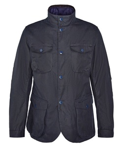 Barbour Ogston Waxed Jacket, Navy