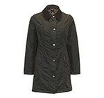 Barbour Ladies Belsay Waxed Coat - Olive