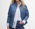 Barbour Ladies Flyweight Cavalry Quilt - blue stone