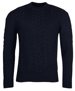 Barbour Essential Cable Knit - Navy