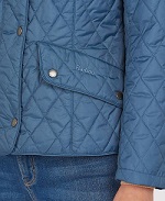 Barbour Ladies Flyweight Cavalry Quilt - blue