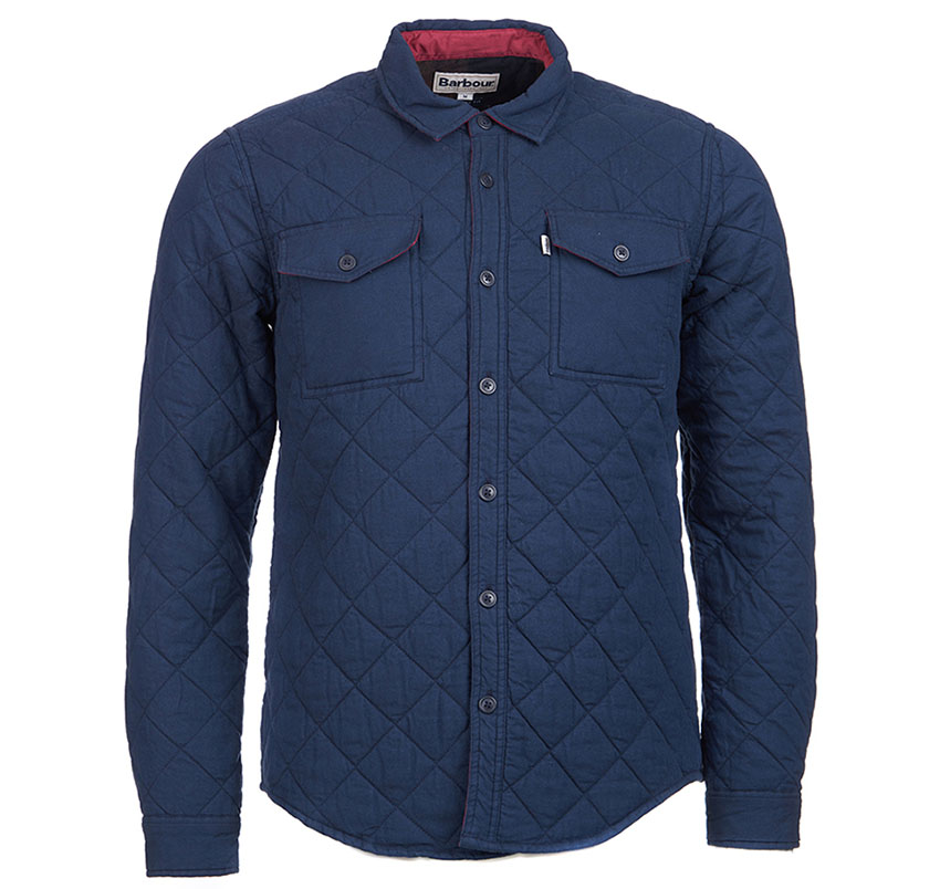barbour navy overshirt
